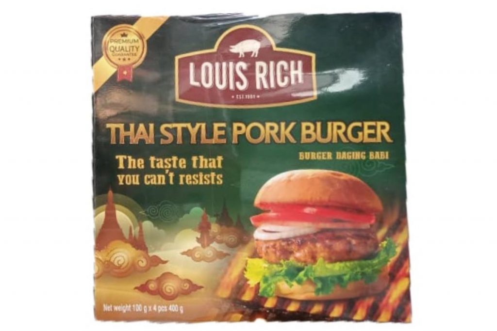 Top 10 Best Burger Patties in Malaysia 2025 6 Louis Rich Pork Burger Patties
