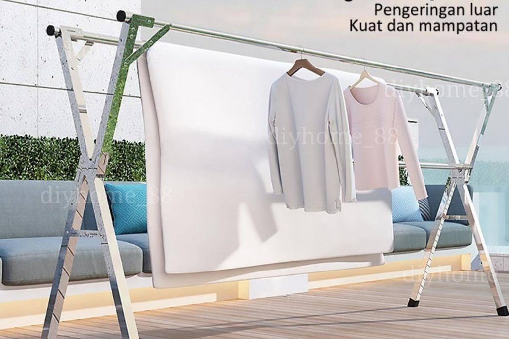 Top 10 Best Clothes Drying Racks in Malaysia 2025 7 Lu Foldable Extendable Stainless Steel Drying Rack