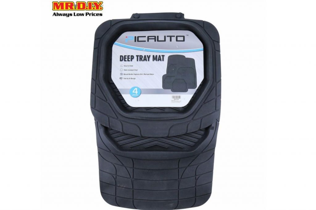 <strong>9 Tikar Kereta Terbaik di Malaysia 2025</strong> 4 MR DIY Picauto Deep Tray Rubber Car Mat