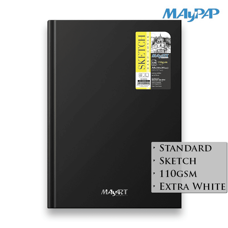 <strong>8 Buku Lukisan Terbaik di Malaysia 2025</strong> 3 MayArt Hard Cover Sketch Drawing Book