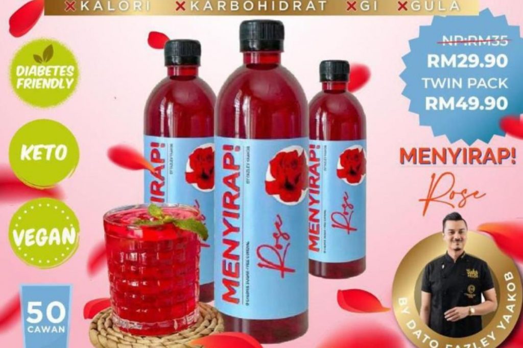 Top 10 Best Rose Syrups in Malaysia 2025 3 Menyirap Rose Syrup