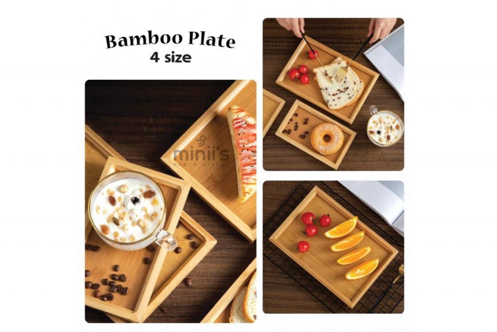 Top 10 Best Food Trays in Malaysia 2025 10 Miniis Bamboo Tray Rectangle Serving Tray