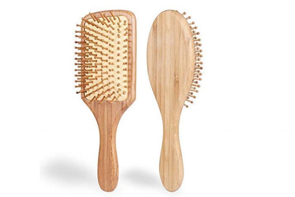 8 Sikat Rambut Terbaik di Malaysia 2025 2 Natural Wooden Bamboo Scalp Massage Hair Brush