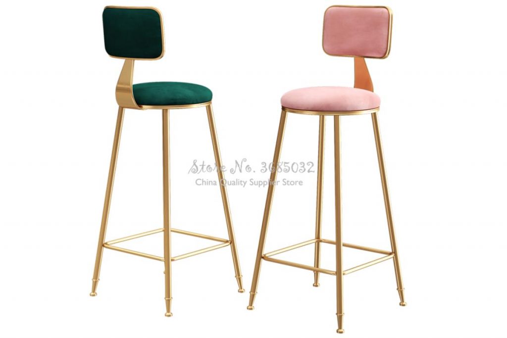 Top 10 Best Bar Stools in Malaysia 2025 4 Nordic Golden Bar Stool