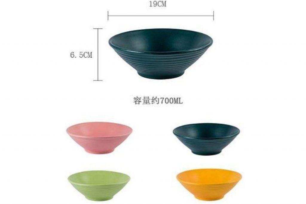 Top 10 Best Ramen Bowl in Malaysia 2025 8 Nordic style Ceramic Stripes Ramen Bowl