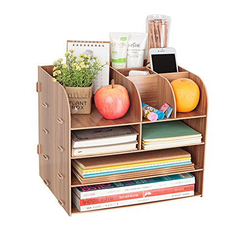 Top 8 Best Stationery Organizers in Malaysia 2025 6 Sancy Wooden Large Desktop Stationery Organizer