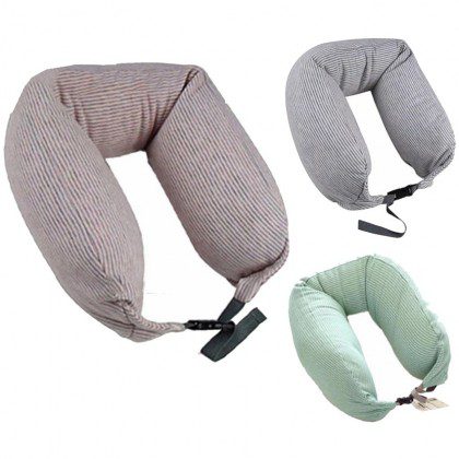 Top 10 Best U-shaped Neck Pillows in Malaysia 2025 3 Sokano MUJI Well fitted Microbeads U Shape Travel Neck Pillow