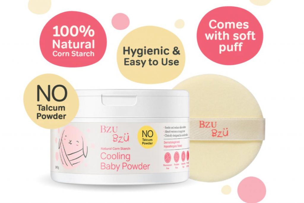 Top 10 Best Baby Powder in Malaysia 2025 4 BZU BZU Cooling Baby Powder with Puff