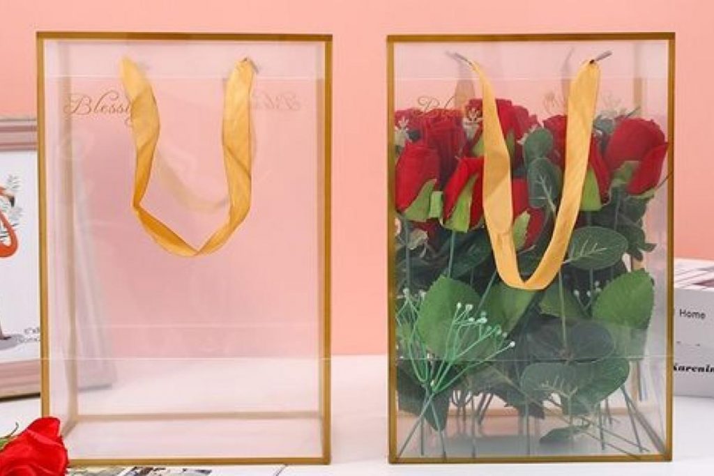 Top 10 Best Gift Bags in Malaysia 2025 10 Gold Flame Transparent Gift Bag