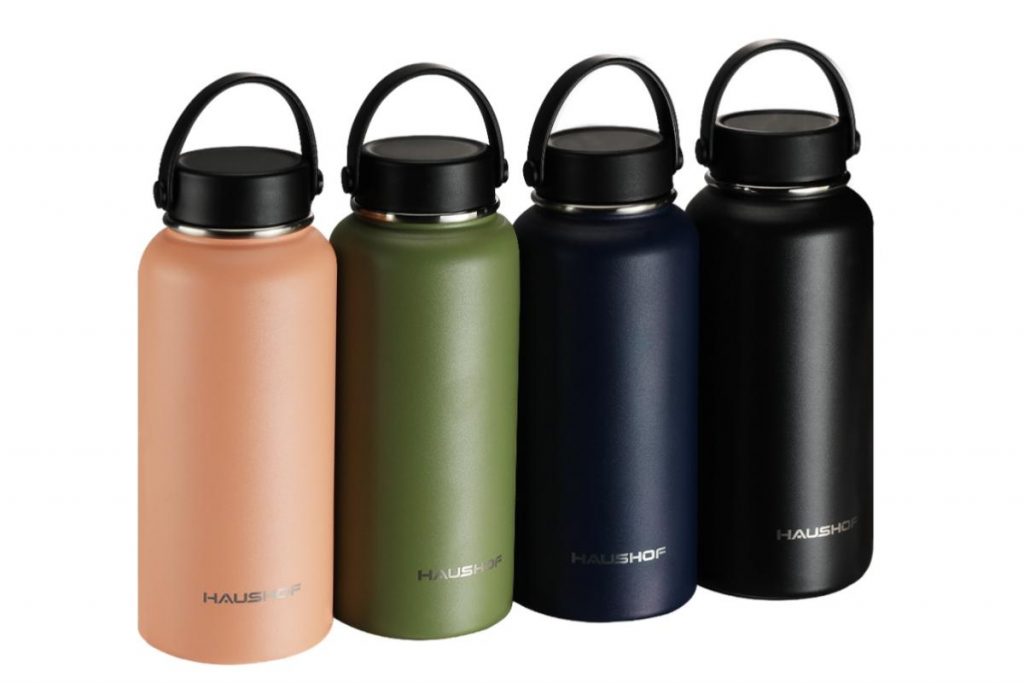 8 Botol Eco Terbaik di Malaysia 2025 9 HAUSHOF Water Bottle Double Wall Insulated Vacuum Stainless Steel Thermos