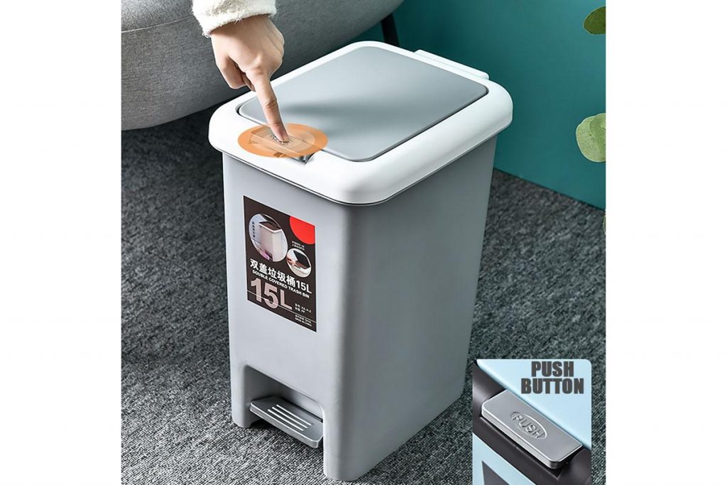 8 Tong Sampah Dapur Terbaik di Malaysia 2025 5 Hand Press Foot Pedal Dustbin