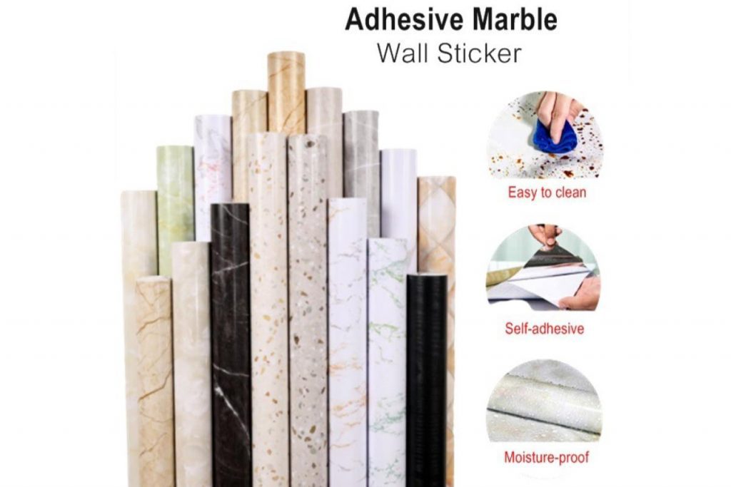 <strong>8 Kertas Dinding Pelekat Terbaik di Malaysia 2025</strong> 5 Marble Waterproof Self Adhesive Wallpaper