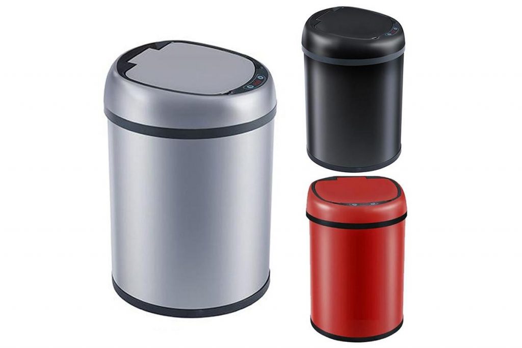 8 Tong Sampah Pintar Terbaik di Malaysia 2025 9 SKPLUS Stainless Steel L Smart Auto Infrared Motion Sensor Trash Can