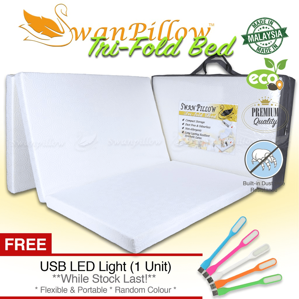 10 Tilam Lipat Terbaik di Malaysia 2025 7 SwanPillow Foldable Mattress White