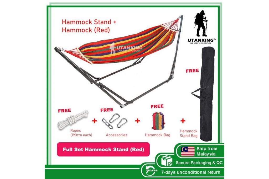 Top 8 Best Camping Hammocks in Malaysia 2025 8 UtanKing Outdoor Camping Hammock With Stand