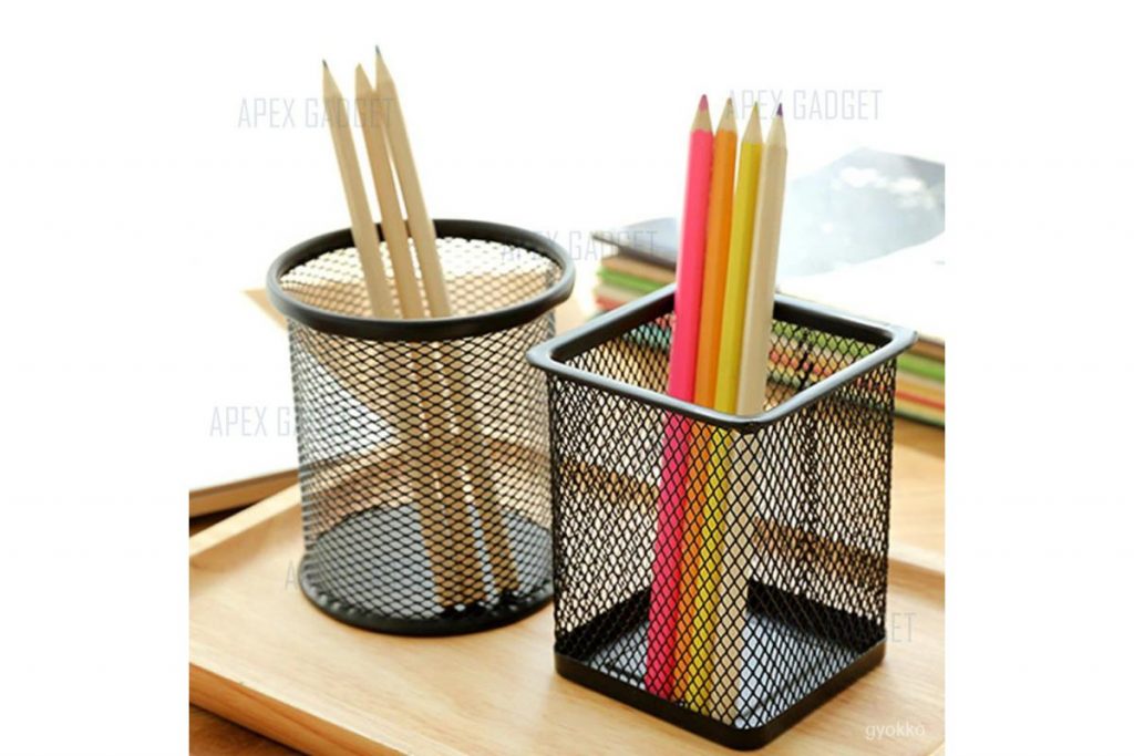 8 Pencil Holder Terbaik di Malaysia 2025 2 APEX Metal Pencil Holder