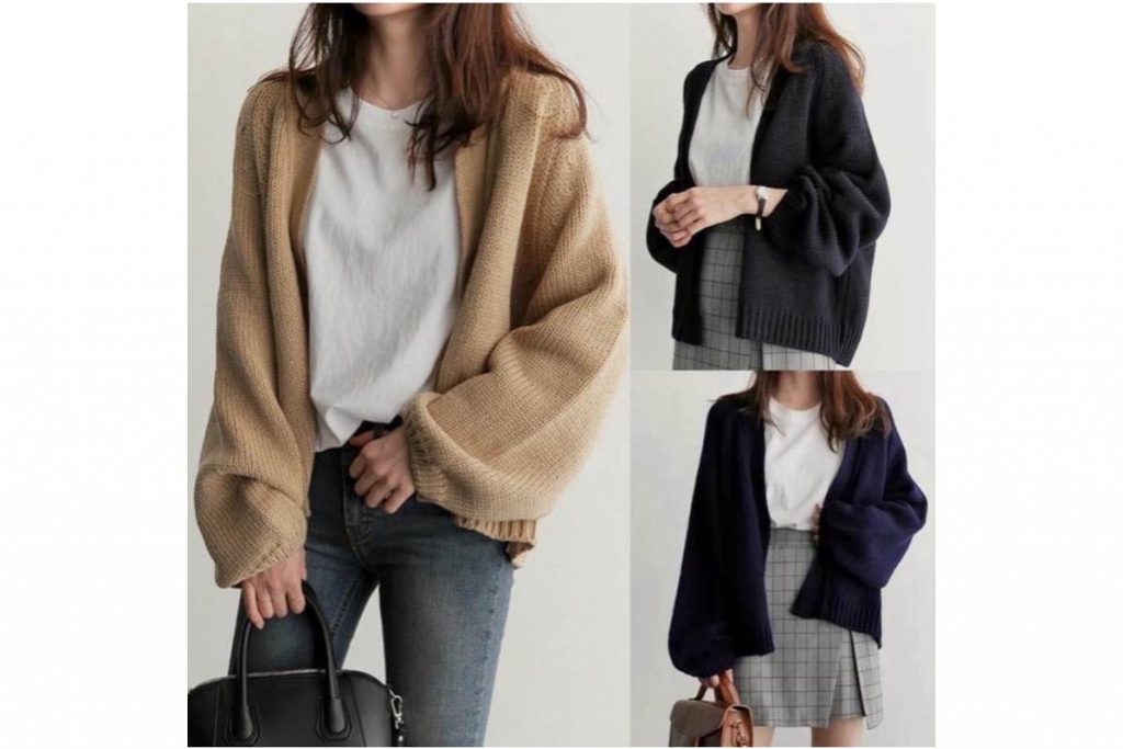 Top 9 Best Knitted Women’s Cardigans in Malaysia 2025 4 Baggy Sleeves Knitted Cardigan