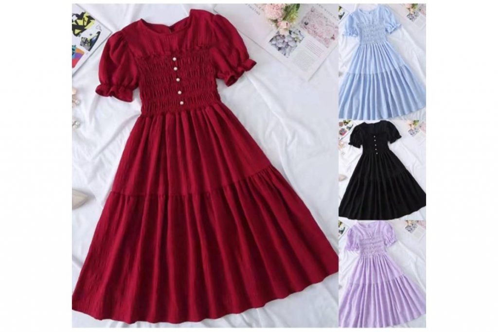 Top 8 Best Puff Sleeve Dresses in Malaysia 2025 5 French Style Puff Sleeve Midi Dress