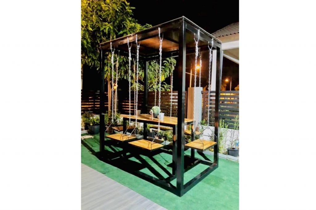 8 Buaian Luar Terbaik di Malaysia 2025 9 Gazebo Swing Table Pagola