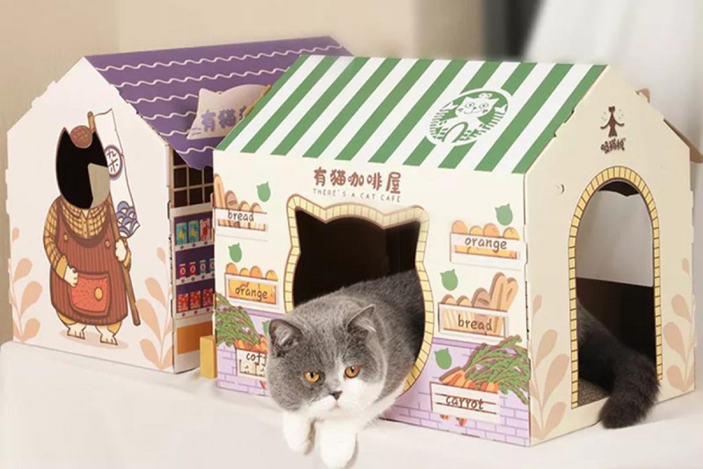 8 Pencakar Kucing Terbaik di Malaysia 2025 7 Japanese Cardboard Cat Scratcher House
