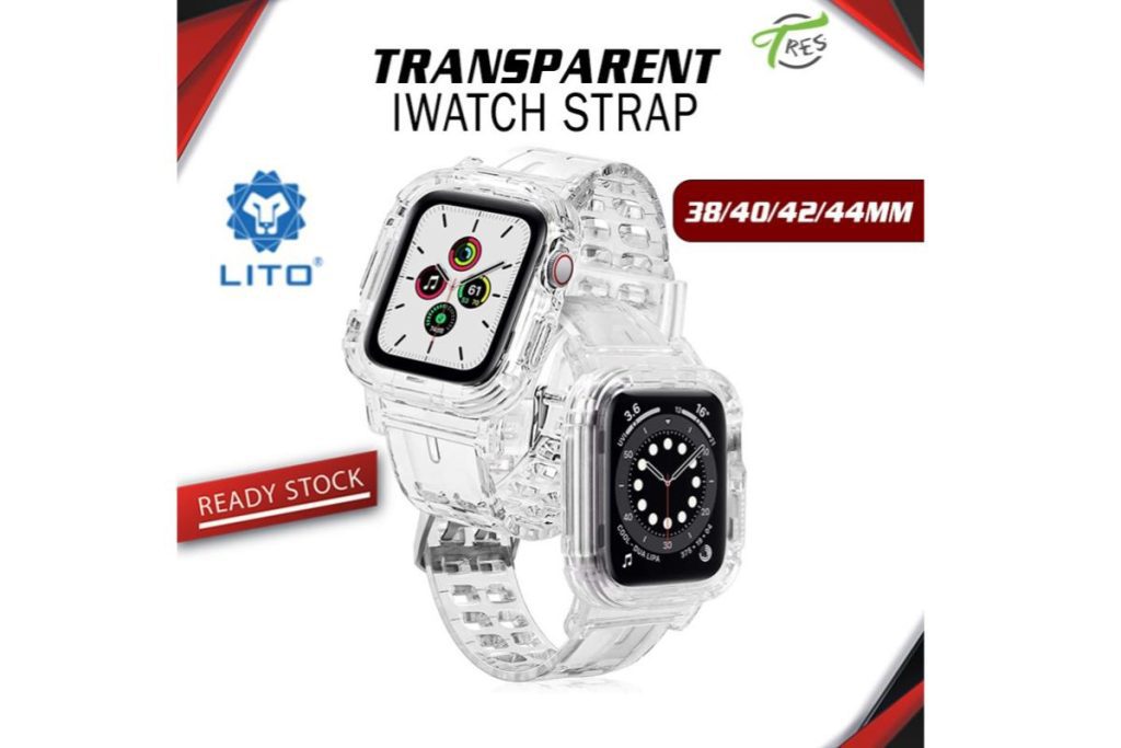 8 Tali Jam Terbaik untuk Apple Watch di Malaysia 2025 5 Lito Clear Strap