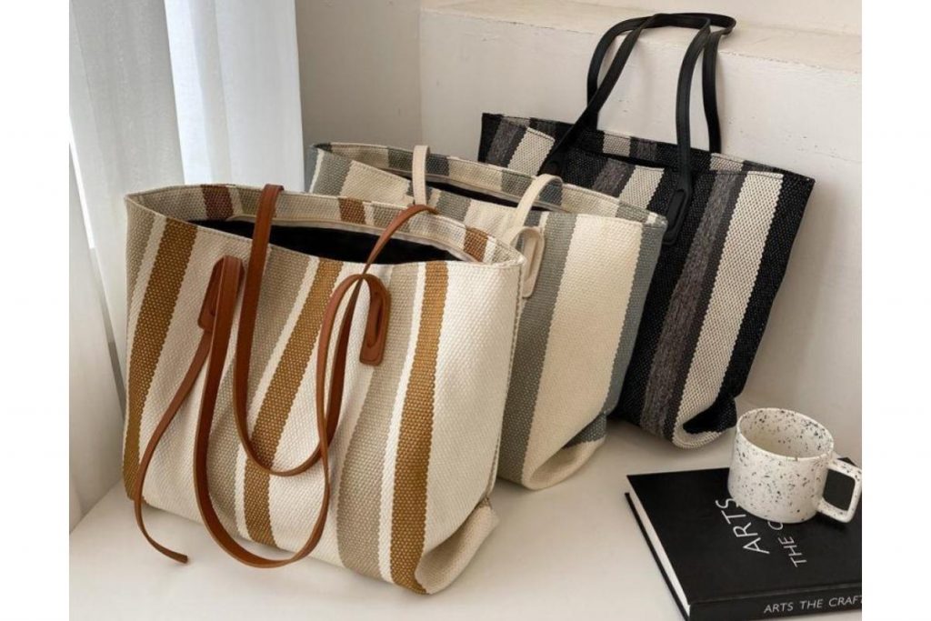 Top 8 Best Canvas Shopping Bags in Malaysia 2025 5 Striped Canvas Bag