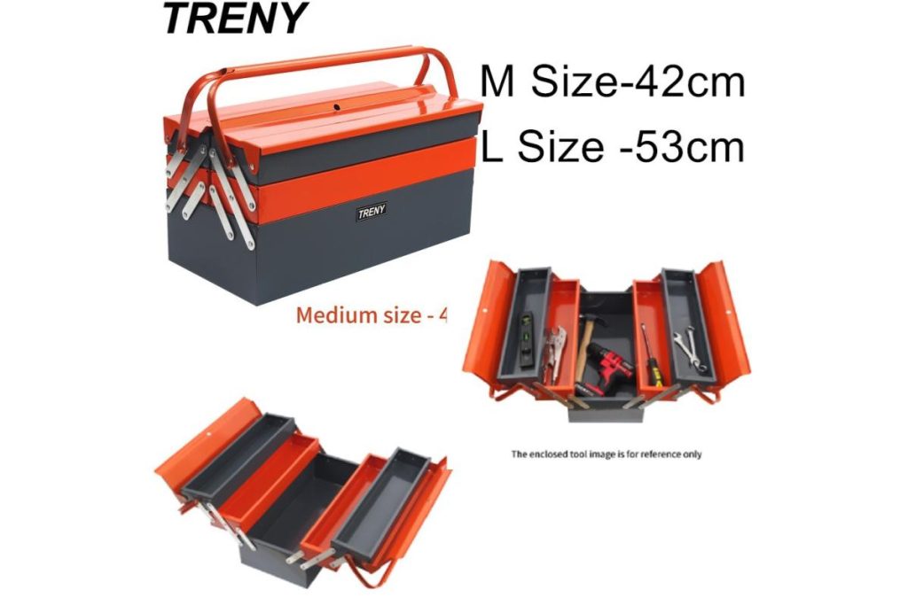 Top 8 Best Hardware Storage Box in Malaysia 2025 4 TRENY Tier Steel Toolbox