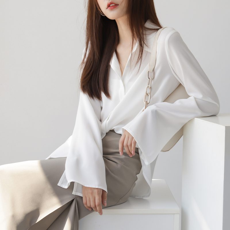 Top 8 Best Affordable Blouses in Malaysia 2025 5 Chiffon Long Sleeve Blouse
