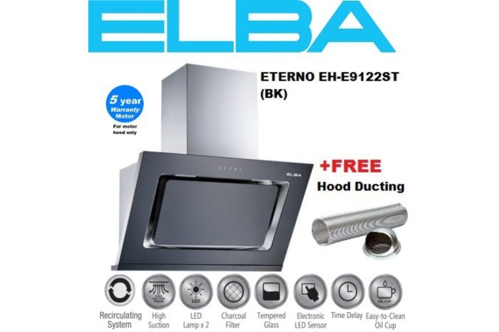 10 Kitchen Hood Terbaik di Malaysia 2025 5 Elba Designer Hood Eterno EH EST