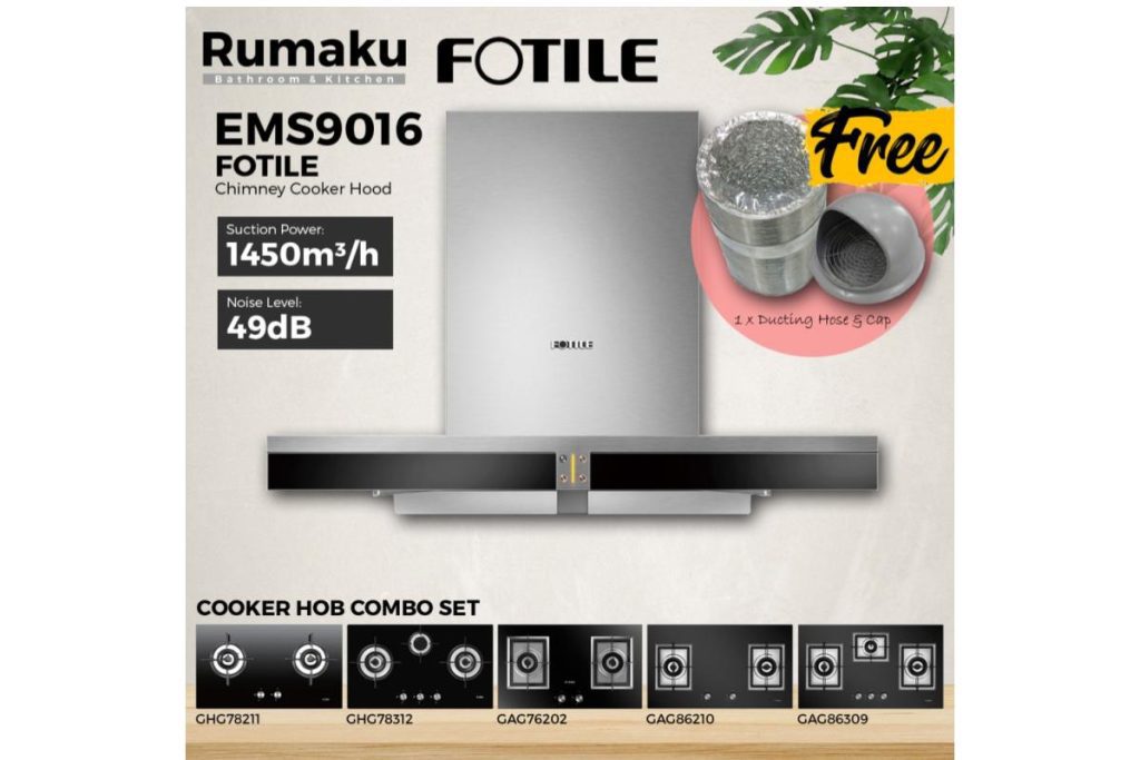 10 Kitchen Hood Terbaik di Malaysia 2025 11 FOTILE EMS Chimney Cooker Hood