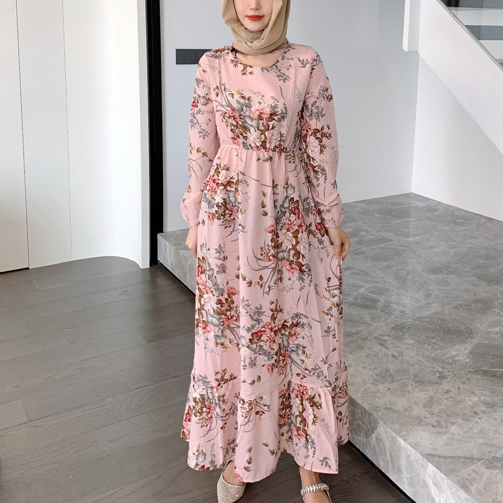 8 Dress Labuh Mampu Milik Terbaik untuk Anda 2025 3 Floral Pregnant Woman Loose Maxi Dress