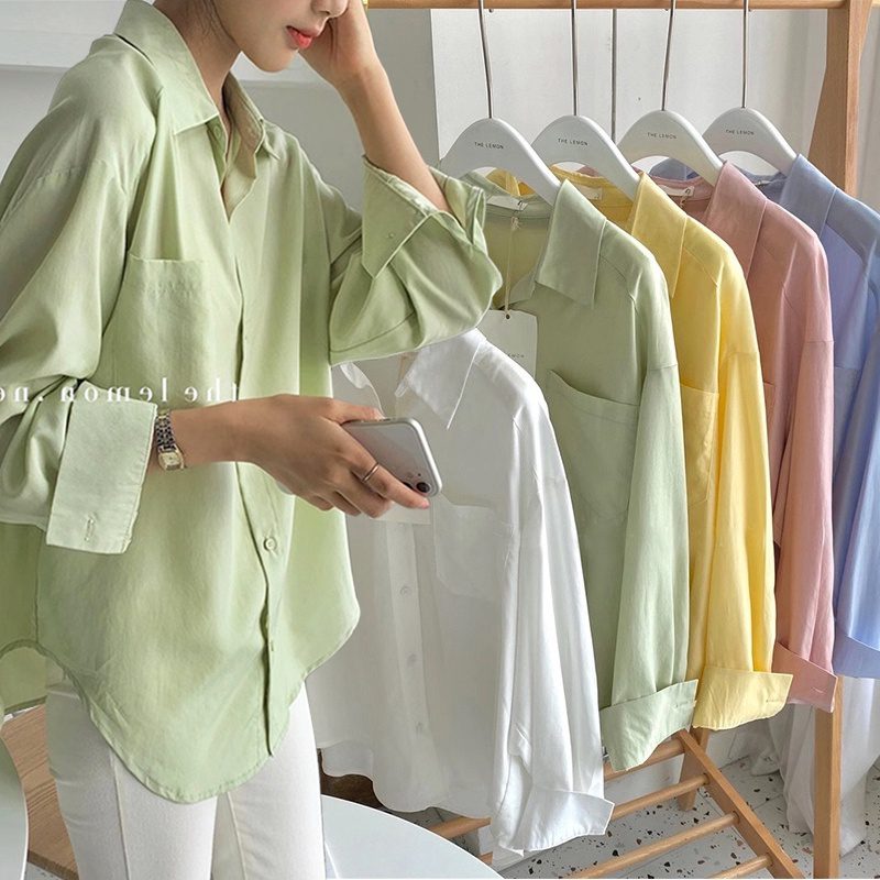 Top 8 Best Affordable Blouses in Malaysia 2025 2 Korean Style Long Sleeve Shirt Blouse