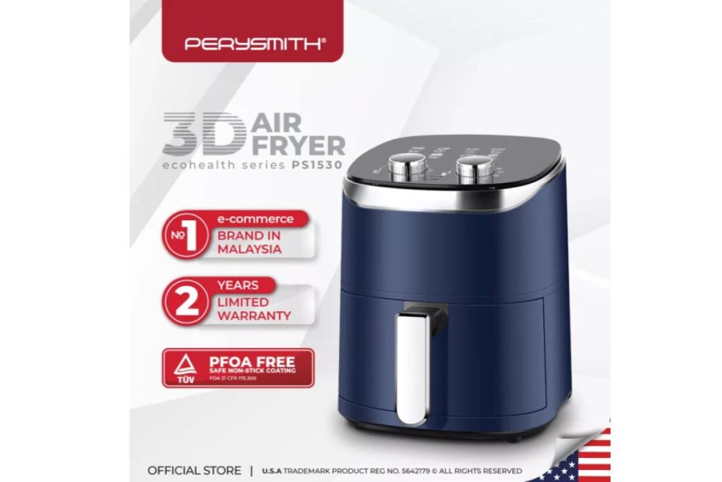 10 Air Fryer Terbaik di Malaysia 2025 3 PerySmith D Air Fryer Ecohealth II Series PS