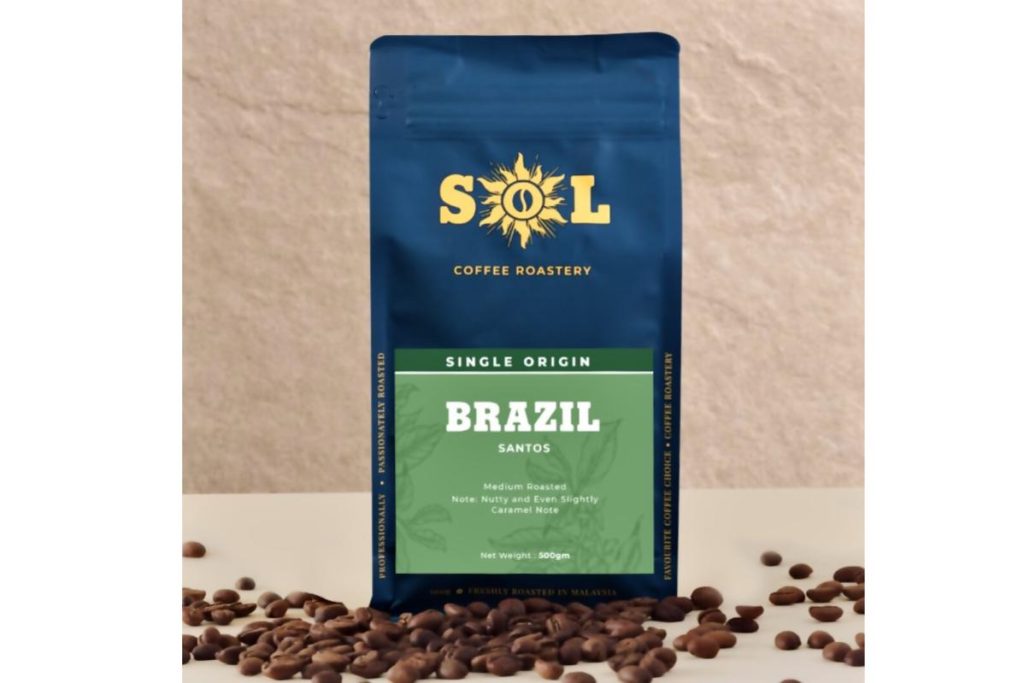 11 Biji Kopi Terbaik di Malaysia 2025 5 Sol Coffee Roastery Single Origin Brazil Santos