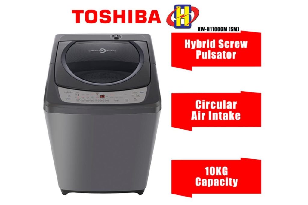 10 Mesin Basuh Terbaik di Malaysia 2025 4 TOSHIBA kg Top Load Great Waves Fully Auto Washer