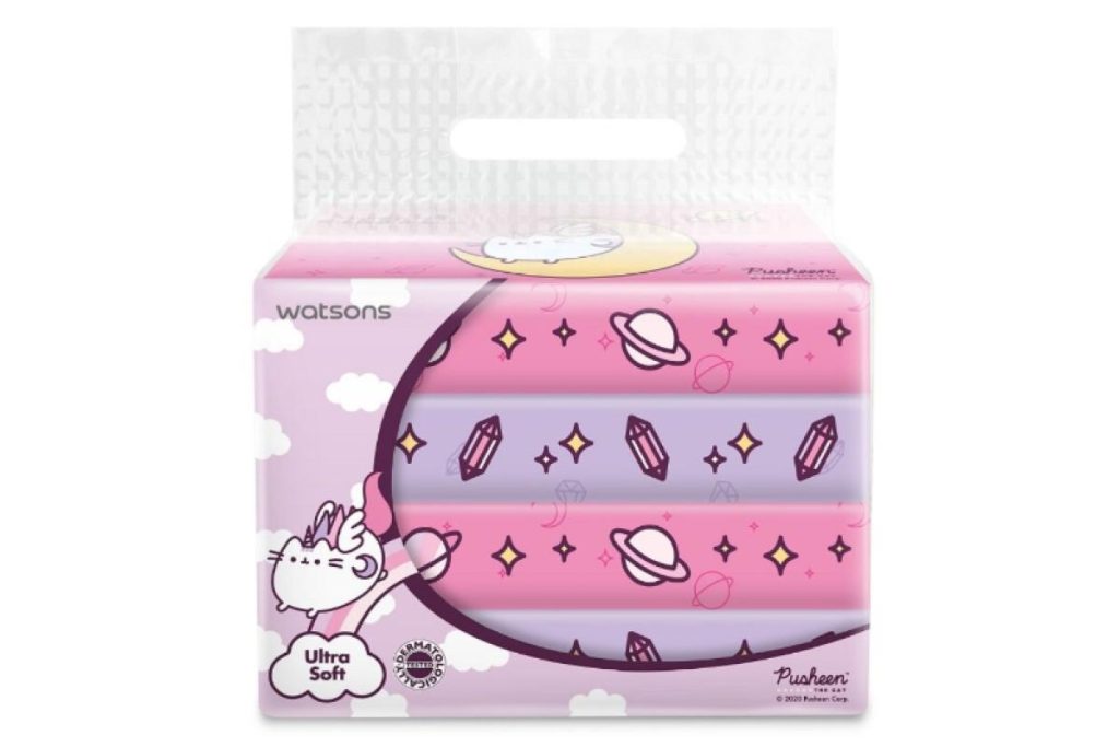 8 Kertas Tisu Terbaik di Malaysia 2025 5 Watsons Pusheen the Cat Travel Tissues