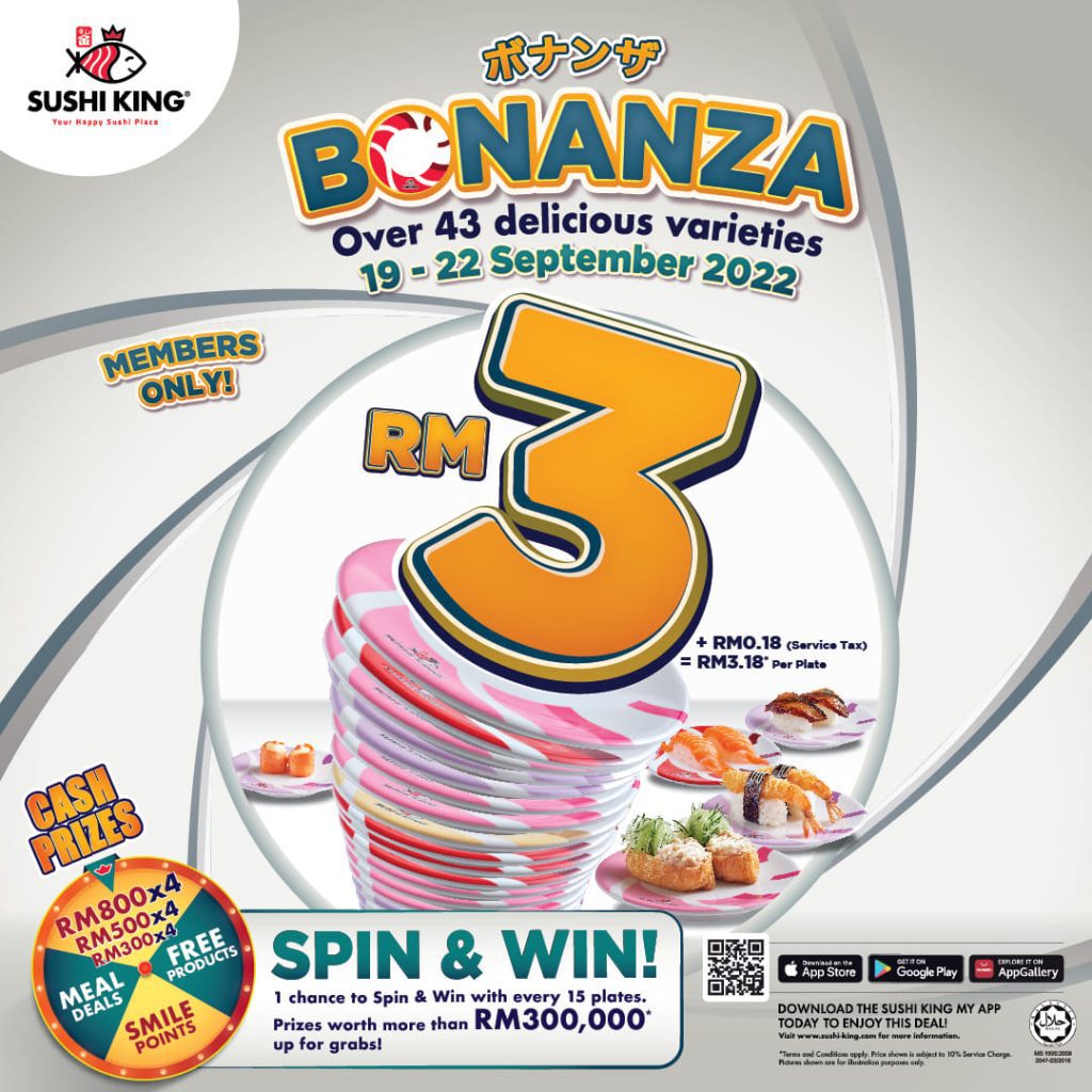 Sushi King Bonanza Promotion! Enjoy Sushi For RM3 1 n
