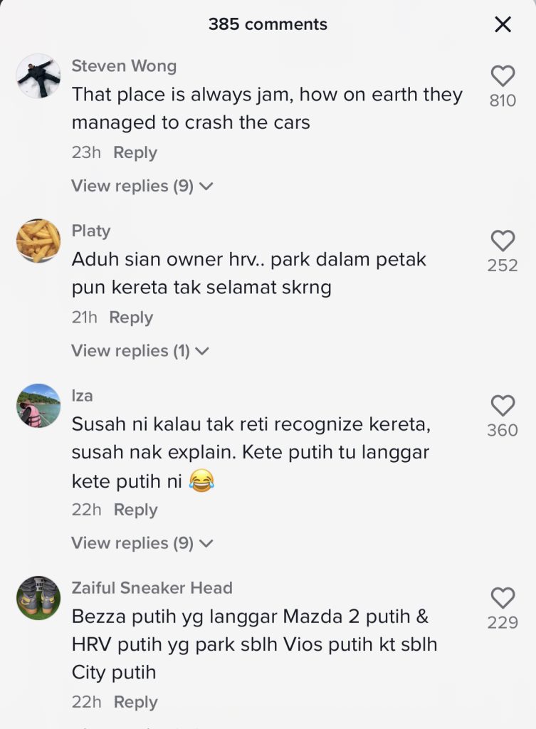 Damansara Uptown kecoh kerana kemalangan melibatkan 3 kereta. 4 4