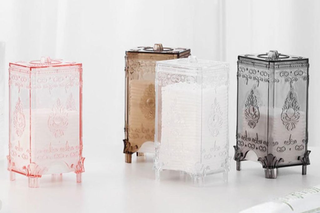 8 Bekas Kapas Muka Terbaik di Malaysia 2025 3 Rysn European Style Clear Makeup Cotton Pad Dispenser