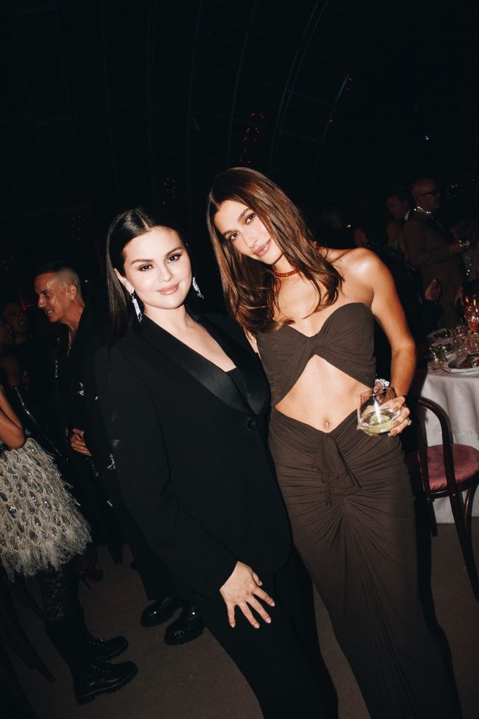 Selena Gomez And Hailey Bieber Pose For Photos At Academy Museum Gala 5 jpg