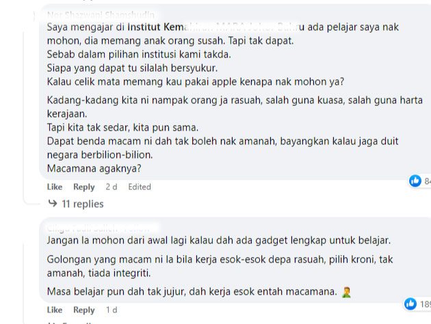 Pelajar B40 Jual Peranti Siswa, Digesa Pulangkan Semula 3 Peranti-Siswa-Komen-