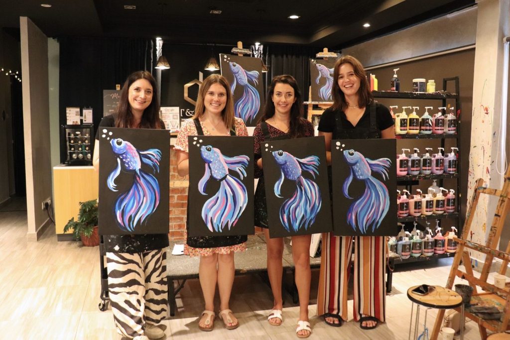 Weekend Getaway: Glow Sip & Paint with Art & Bonding 2 Glow-Sip-