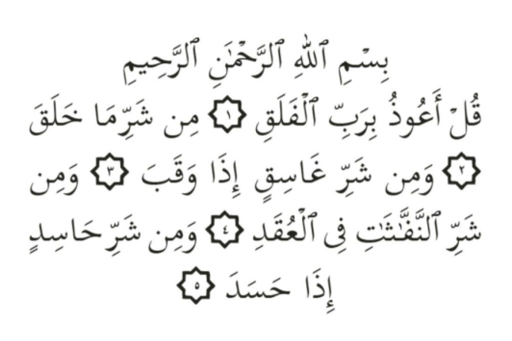 Solat Sunat Witir, Hadiah daripada Allah s.w.t 13 Surah-Al-Falaq