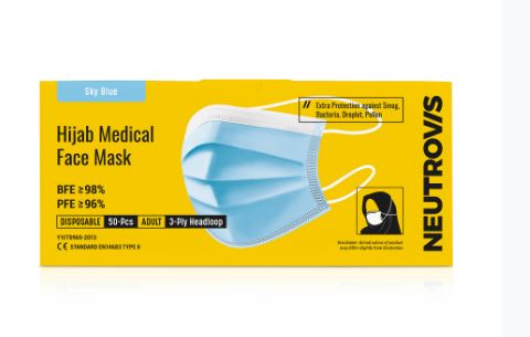 10 Topeng Headloop Terbaik di Malaysia 2025 8 Neutrovis-Basic-Hijab-Medical-Face-Mask