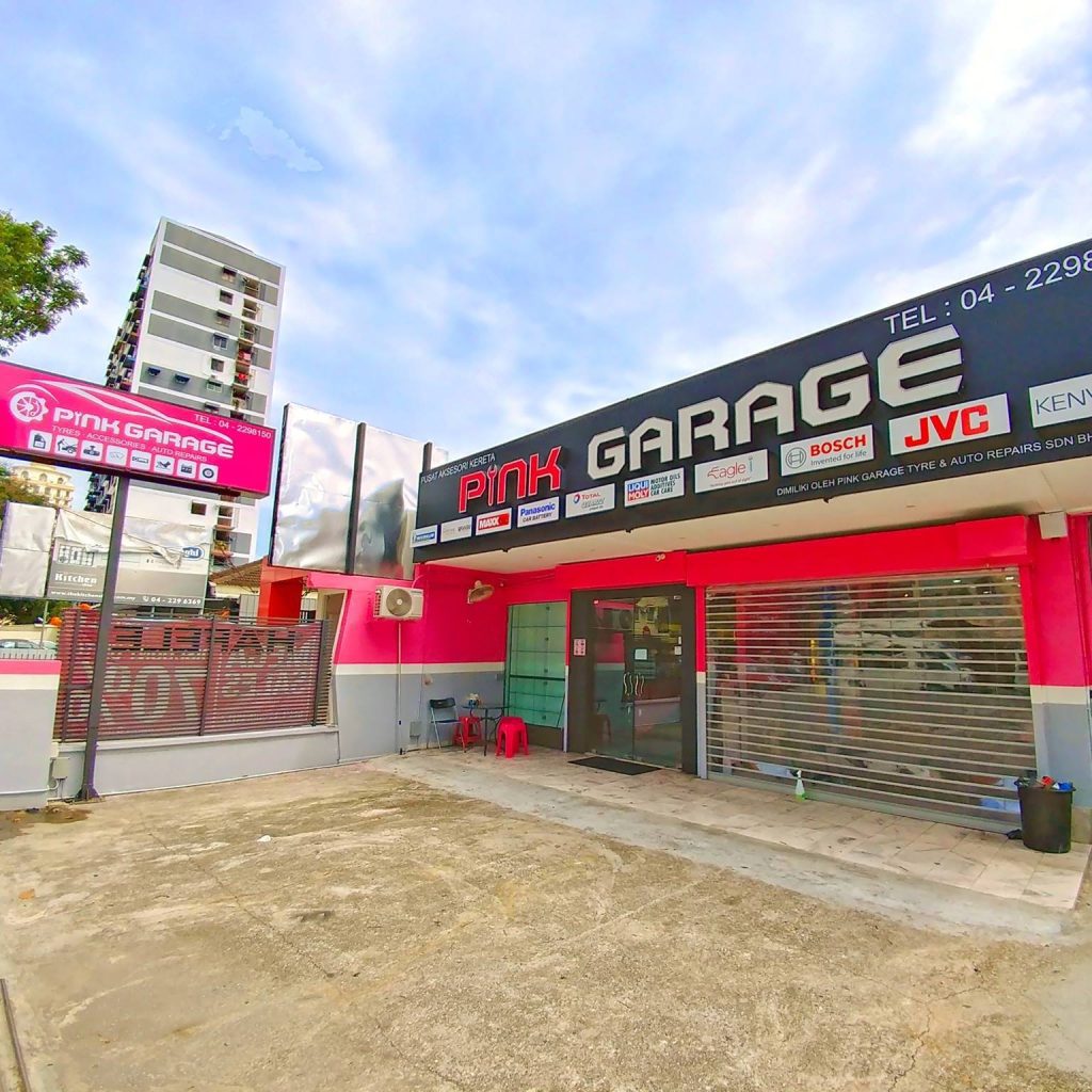 Top 10 Best Car Accessories Shop in Penang 2025 6 Pink-Garage-Tyre-and-Auto-Repair