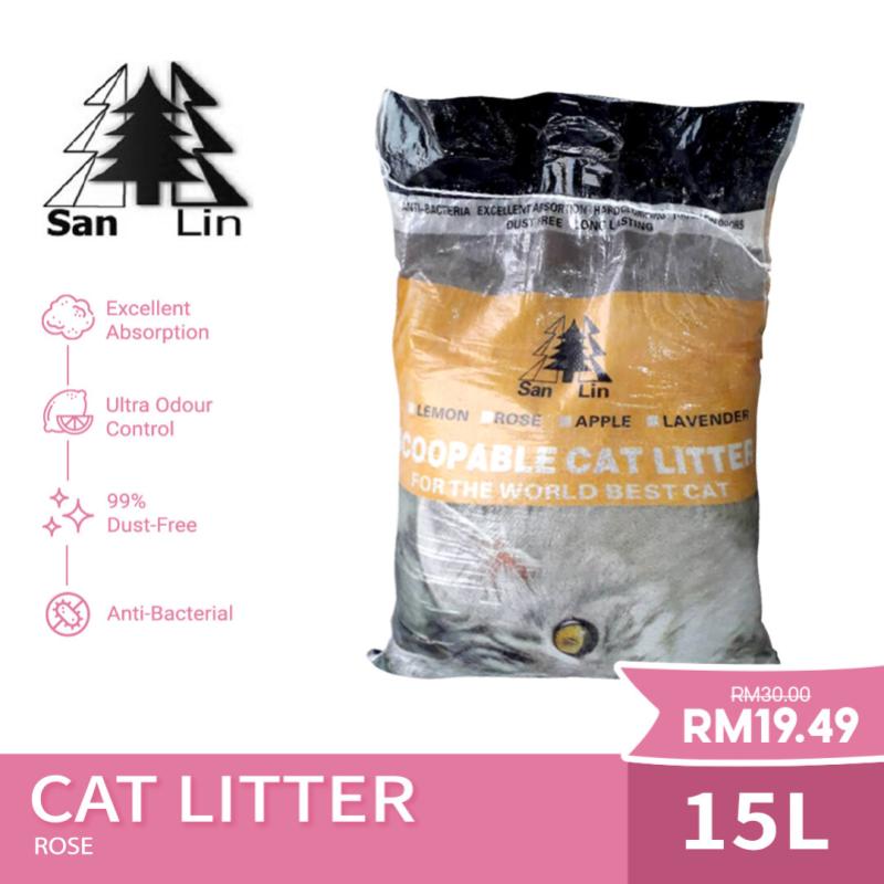 Top 10 Best Cat Litter Sand In Malaysia 2025 5 SANLIN-Scoopable-Cat-Litter