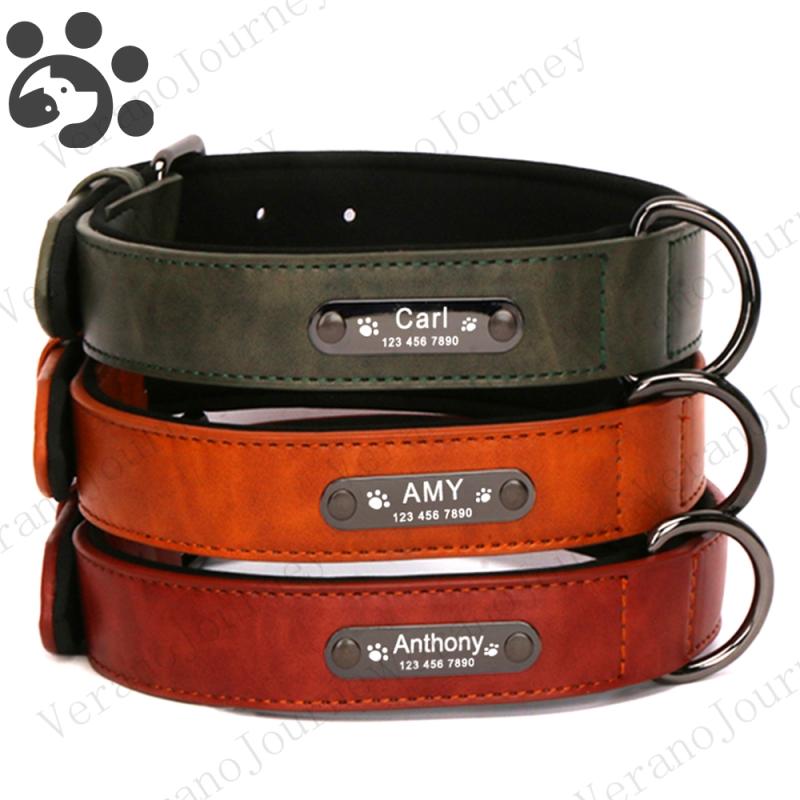Top 10 Best Dog Collars in Malaysia 2025 2 -Paw-Personalized-Leather-Dog-Collar