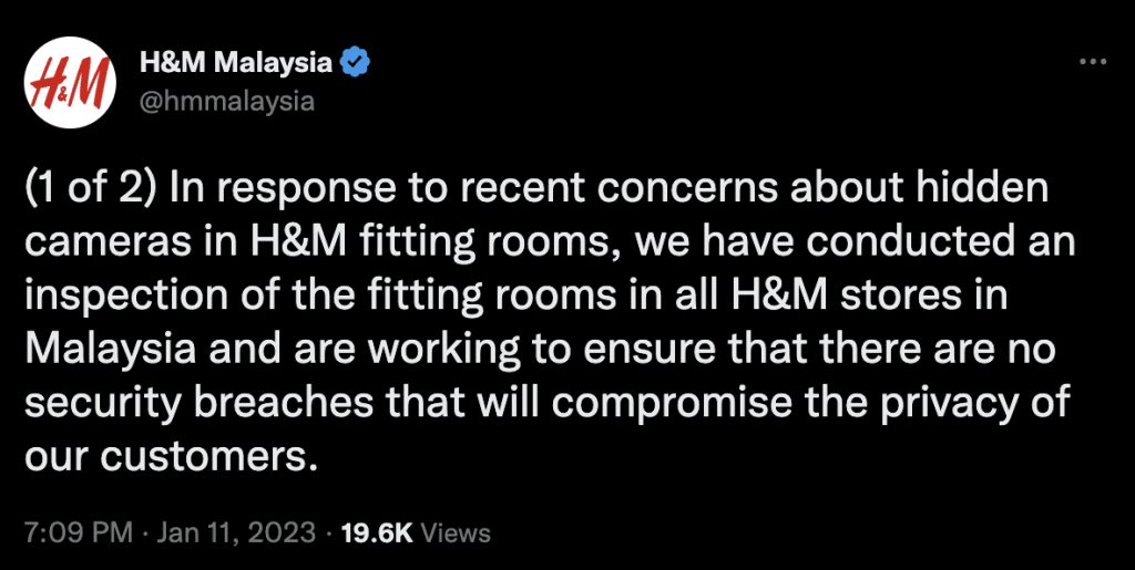 Hidden Cameras Recording Customers Found in H&M’s Fitting Rooms 3 HM-