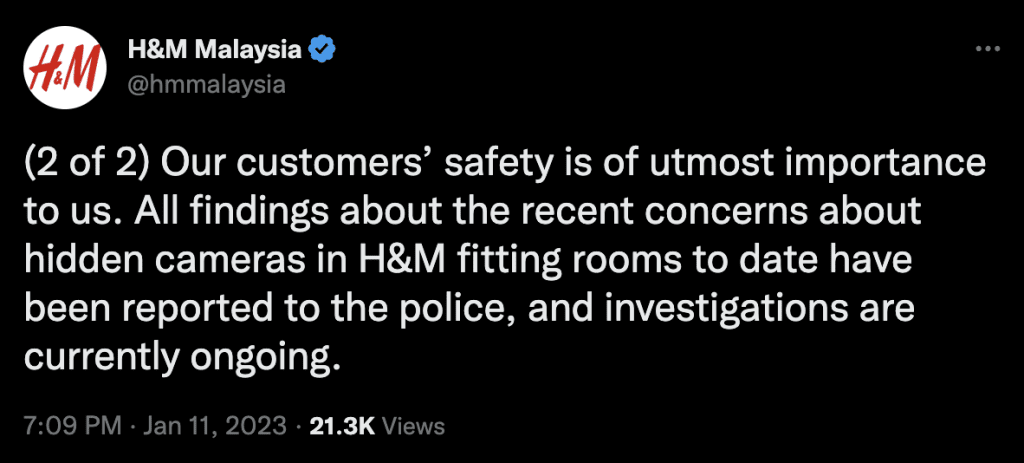 Hidden Cameras Recording Customers Found in H&M’s Fitting Rooms 4 HM-