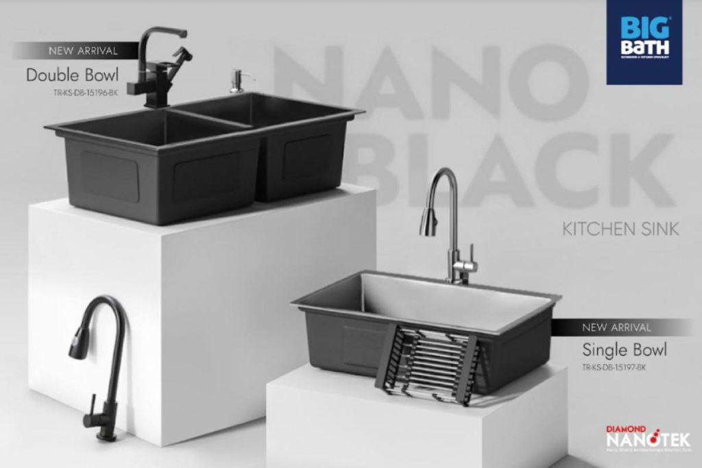 10 Singki Dapur Terbaik di Malaysia 2025 2 BIG-BATH-Nano-Black-Kitchen-Sink